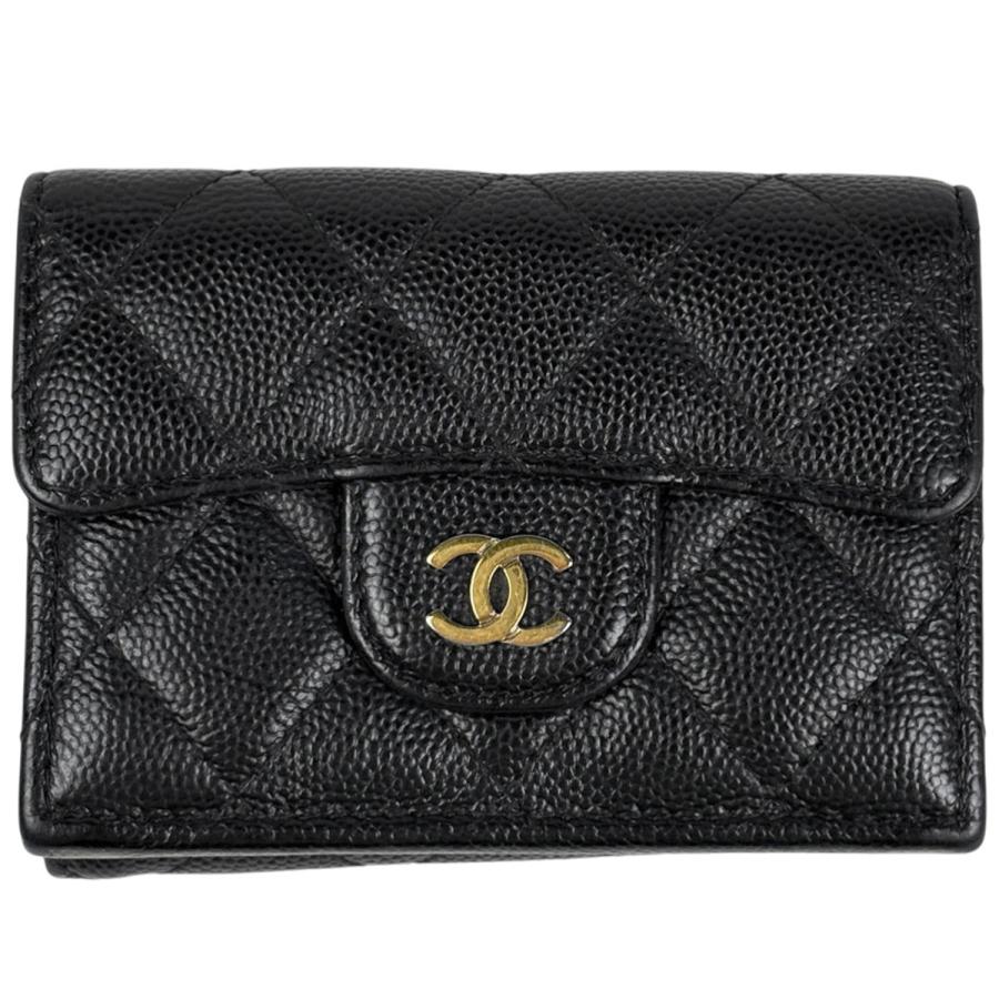 CHANEL（シャネル） ココマーク 三つ折り 財布 マトラッセ Wホック