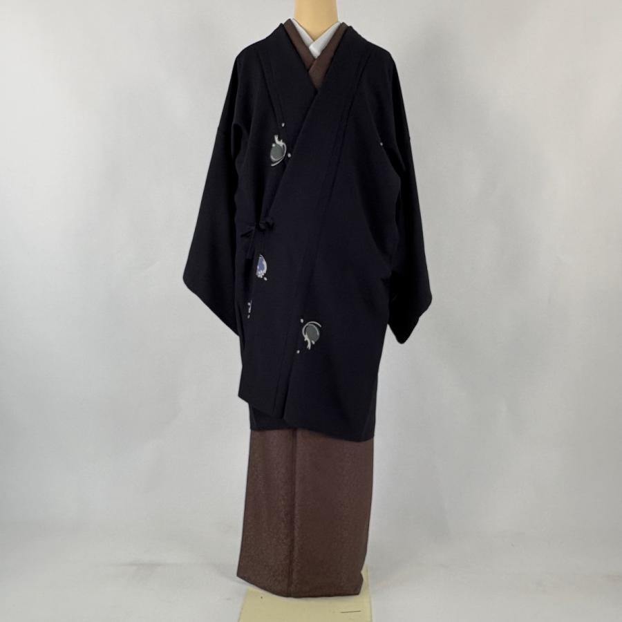 道中着 身丈97cm 裄丈67.5cm L 辻村ジュサブロー 和装コート ほていや 