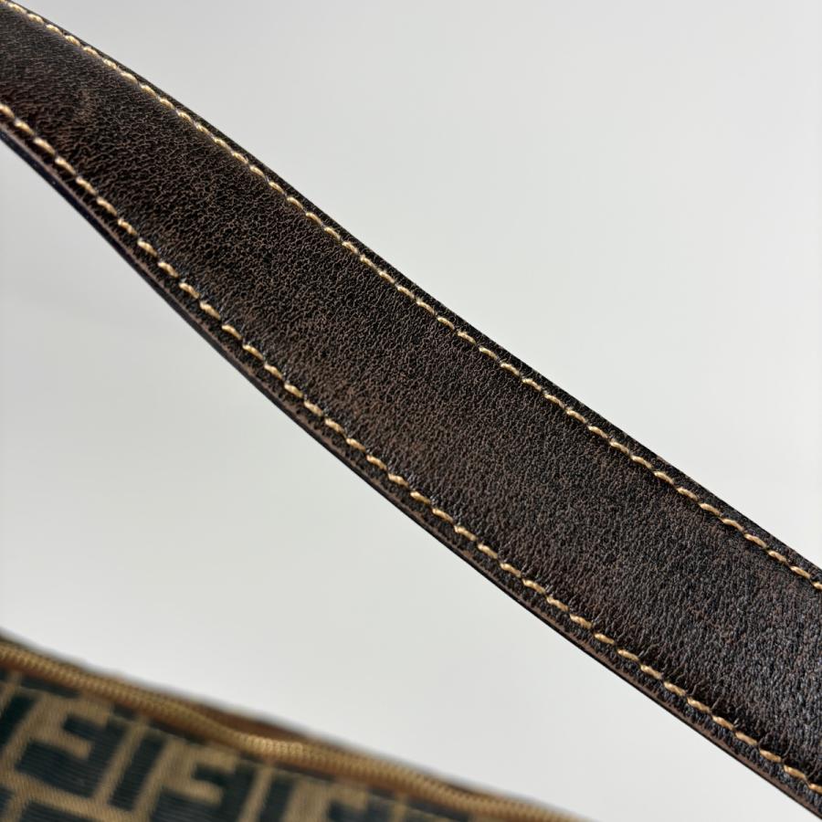 フェンディ FENDI ズッカ柄 ショルダーバッグ 肩掛け ショルダーバッグ キャンバス ブラウン レディース 中古_5