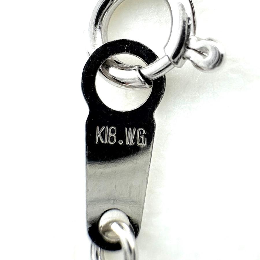 フラワーモチーフ デザインネックレス WG ホワイトゴールド ペンダント メレダイヤ 花 ネックレス K18 WG ルビー レディース 中古_7