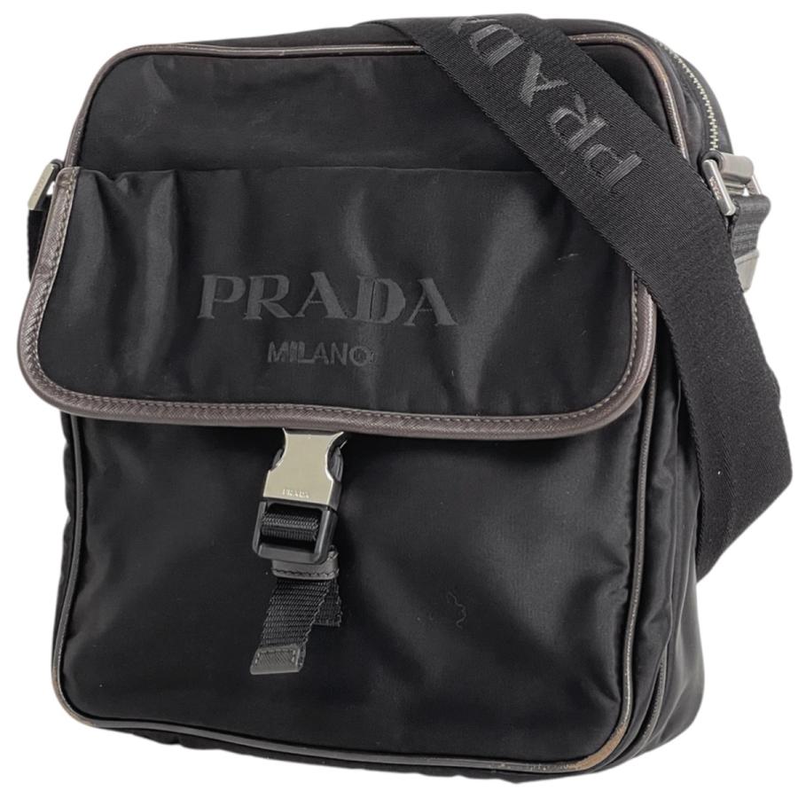 PRADA（プラダ） ロゴプレート ショルダーバッグ 斜め掛け ショルダー 