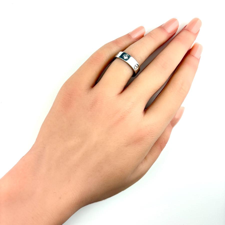 Cartier】カルティエ ラニエールリング ハーフダイヤ K18WG 約9号 5.2g 