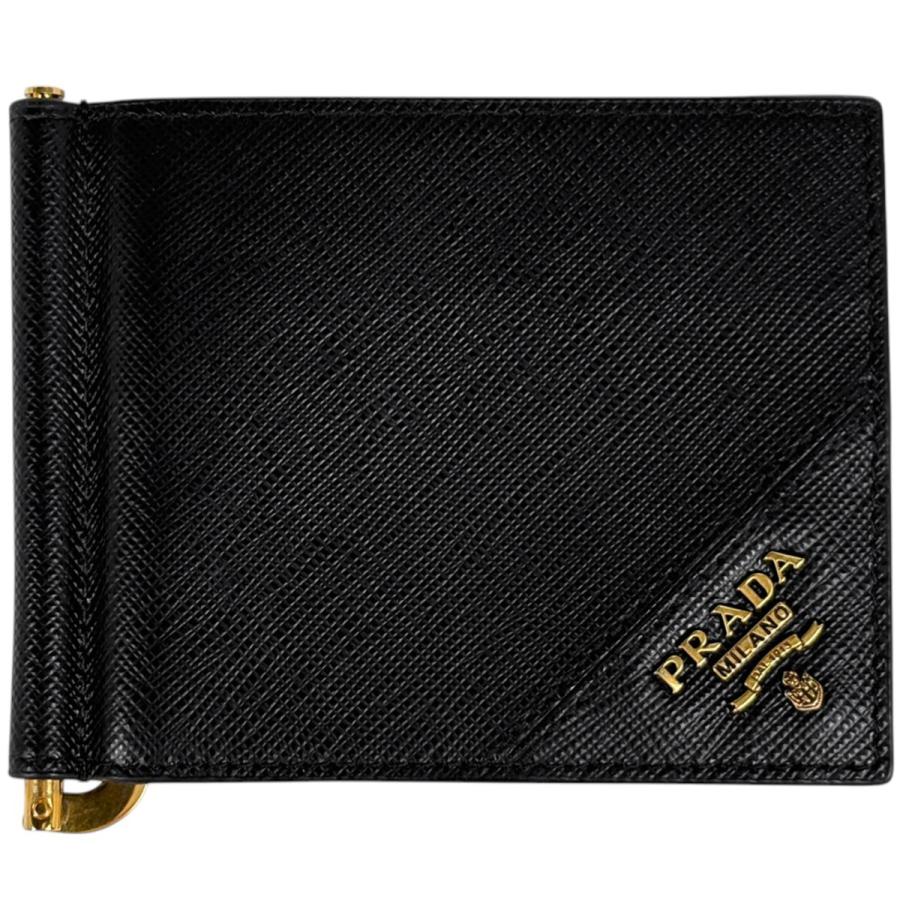 PRADA（プラダ） ロゴ 二つ折り財布 カードケース マネークリップ 二