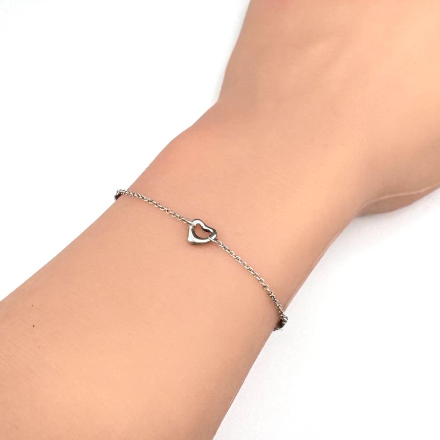 超美品 Tiffany オープンハート バイザヤード ブレスレット 2P ダイヤ TIFFANY&Co.（ティファニー） ダイヤモンド バイ ザ ヤード オープン