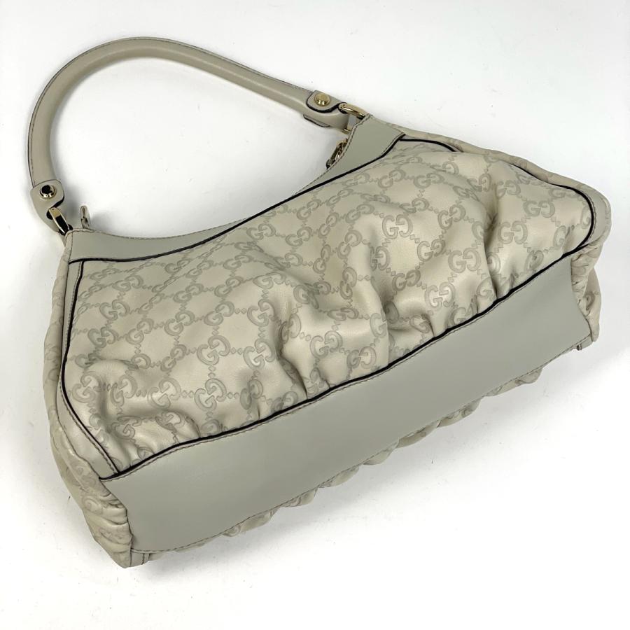 GUCCI グッチ シマ ワンショルダーバッグ ホワイト GUCCI（グッチ） グッチシマ ショルダーバッグ アビー ワンショルダー