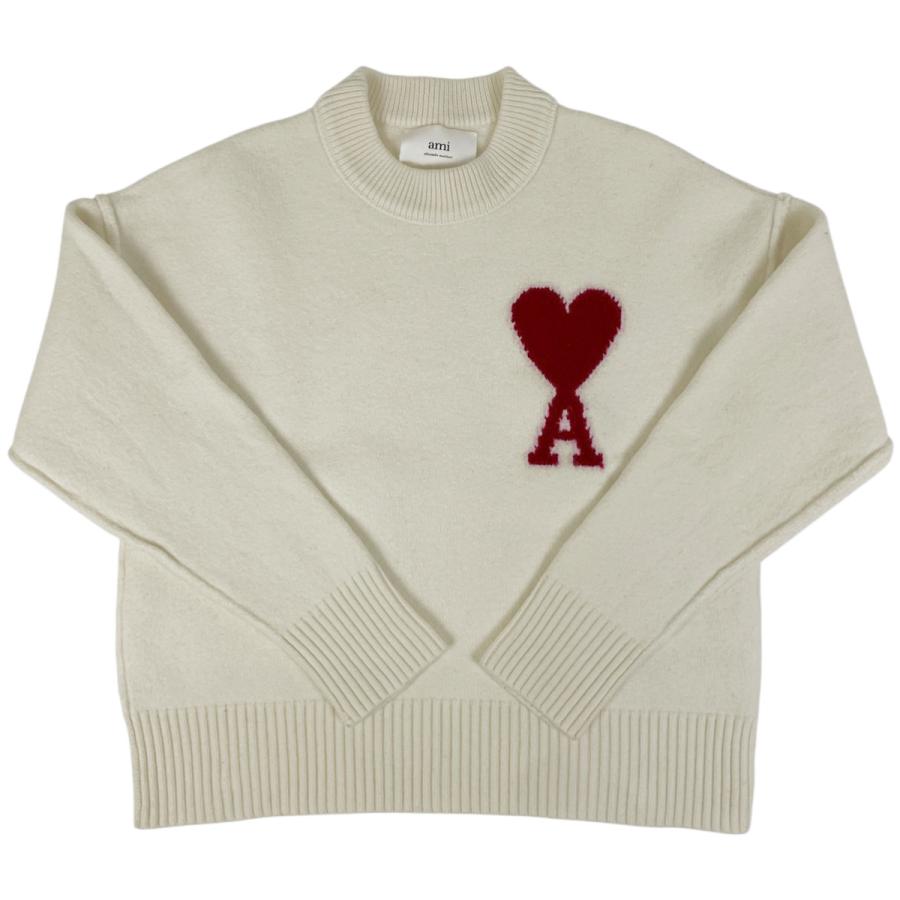 アミパリス AmiParis 美品　ベージュ ハート刺繍セーター ami アミパリス ハート刺繍 セーター ホワイト 【公式通販】