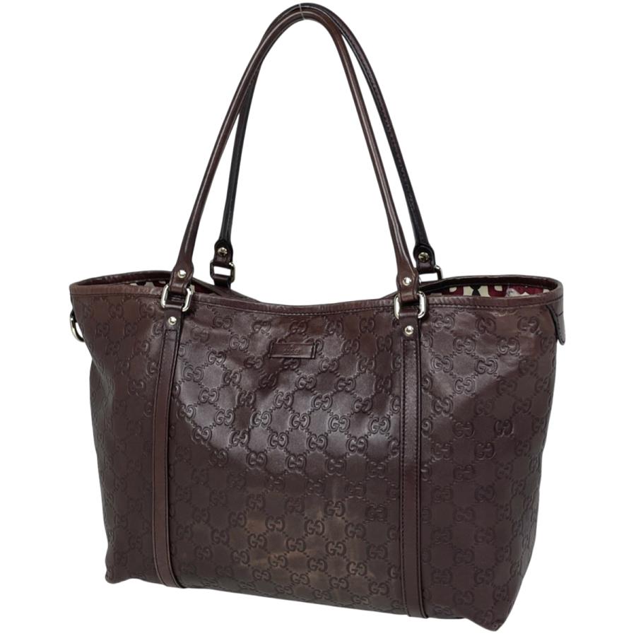 グッチGC柄シマレザー中古 GUCCI（グッチ） グッチシマ トートバッグ GG柄 ショルダーバッグ