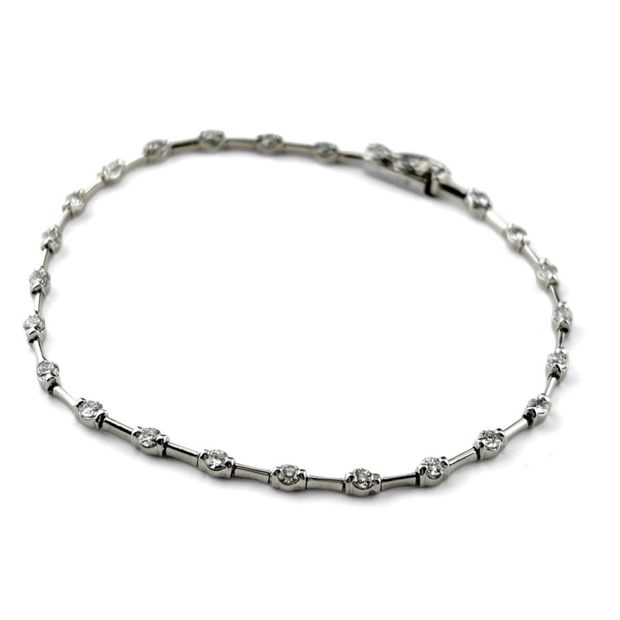 DE BEERS（デビアス） ライン ブレスレット WG ホワイトゴールド 腕輪 