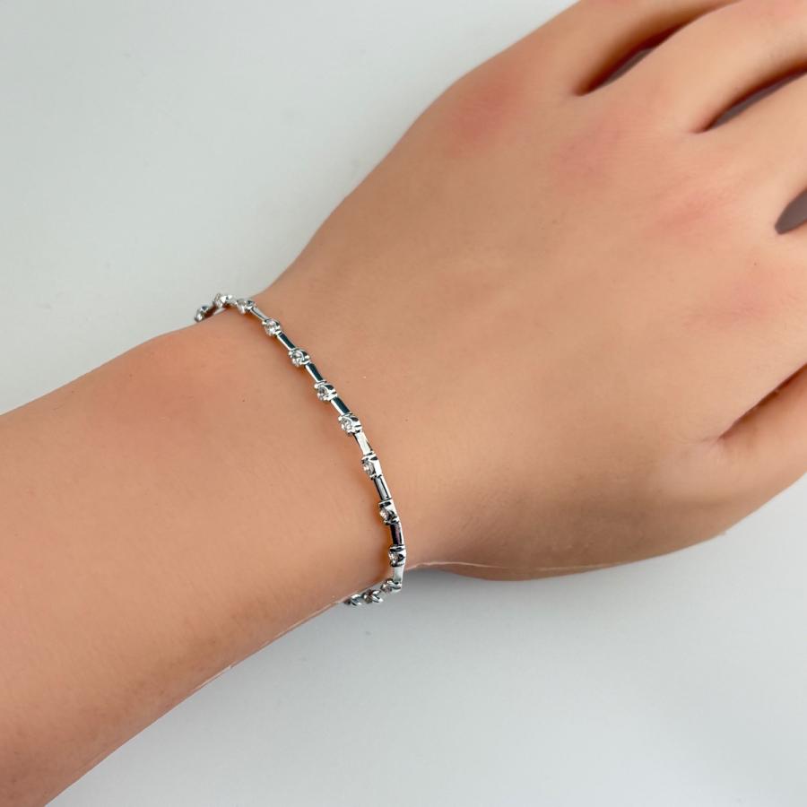 DE BEERS（デビアス） ライン ブレスレット WG ホワイトゴールド 腕輪 