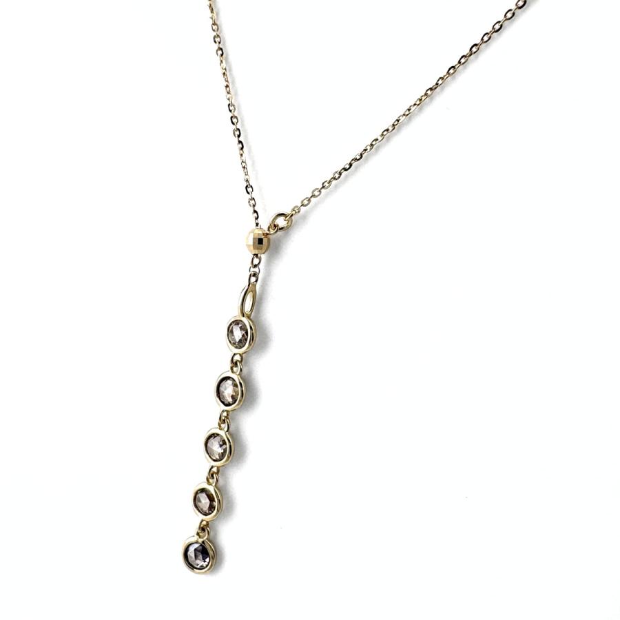 メレダイヤ デザインネックレス YG 【中古】 メレダイヤ デザインネックレス YG イエローゴールド ペンダント