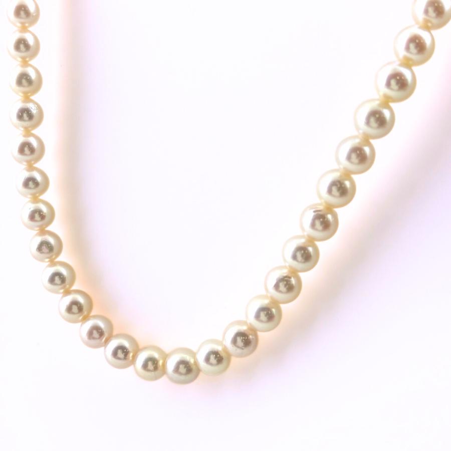 タサキ TASAKI パール デザインネックレス YG イエローゴールド 真珠 