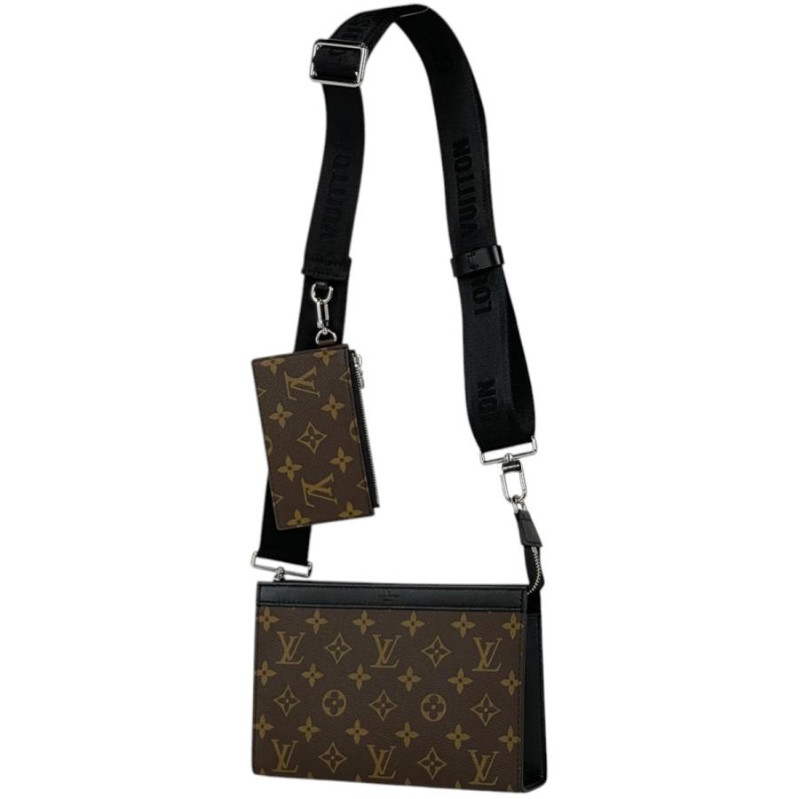 ルイヴィトン LOUIS VUITTON ショルダーバッグ ガストン ウェアラブル ウォレット モノグラムマカサー モノグラム×ブラック シルバー金具 M14036 RFID 【箱】【中古】 LOUIS VUITTON（ルイ・ヴィトン） ガストン ウェアラブル ウォレット
