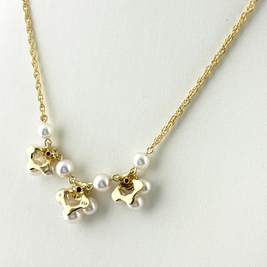 ミキモト ピエロ ペンダントトップ あこや真珠 ルビー シルバー ネックレス MIKIMOTO（ミキモト） パール デザインネックレス YG イエローゴールド