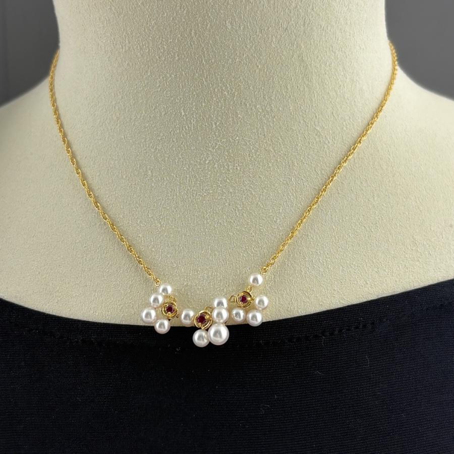 MIKIMOTO（ミキモト） パール デザインネックレス YG イエローゴールド