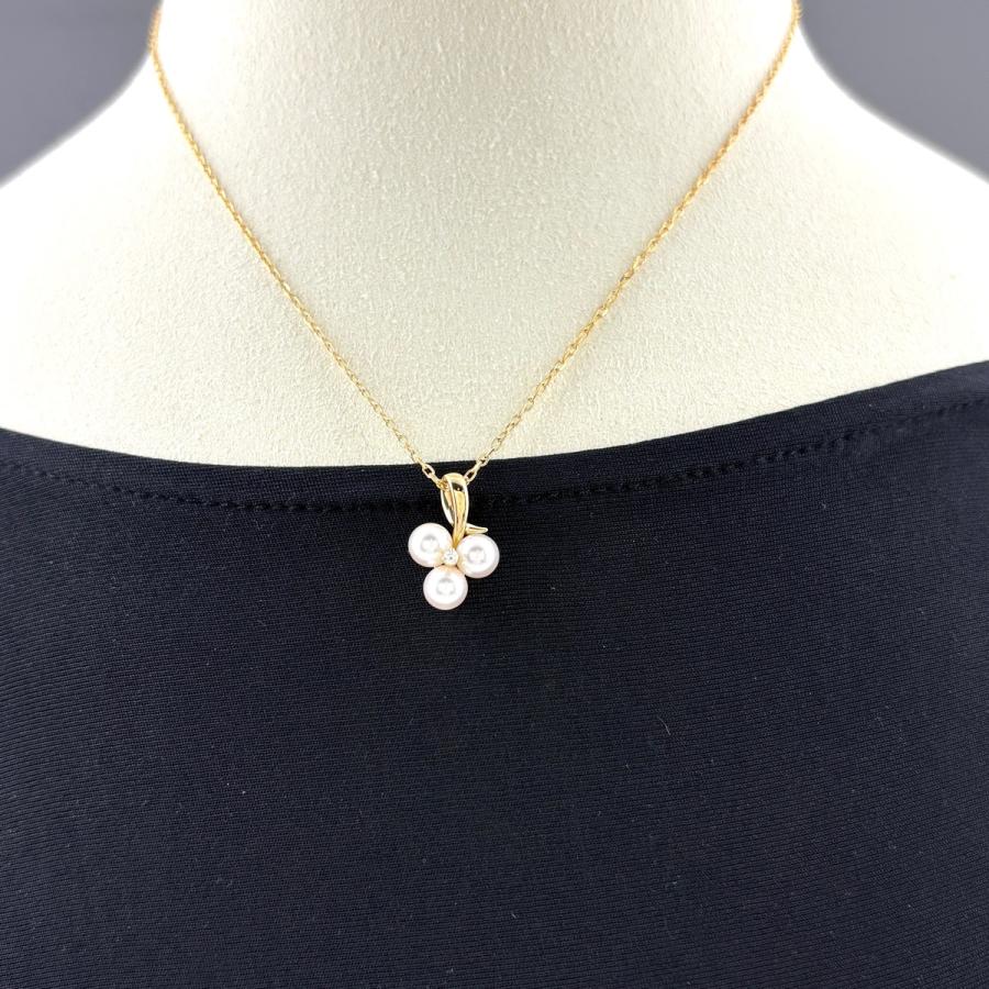 MIKIMOTO（ミキモト） パール デザインネックレス YG イエローゴールド