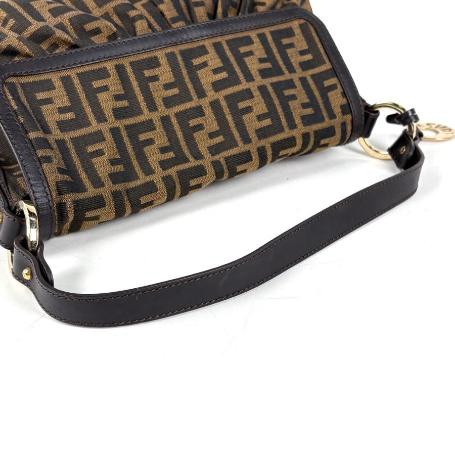 フェンディ FENDI ズッカ柄 ショルダーバッグ ハンドバッグ キャンバス ブラウン 8BR436 中古_4