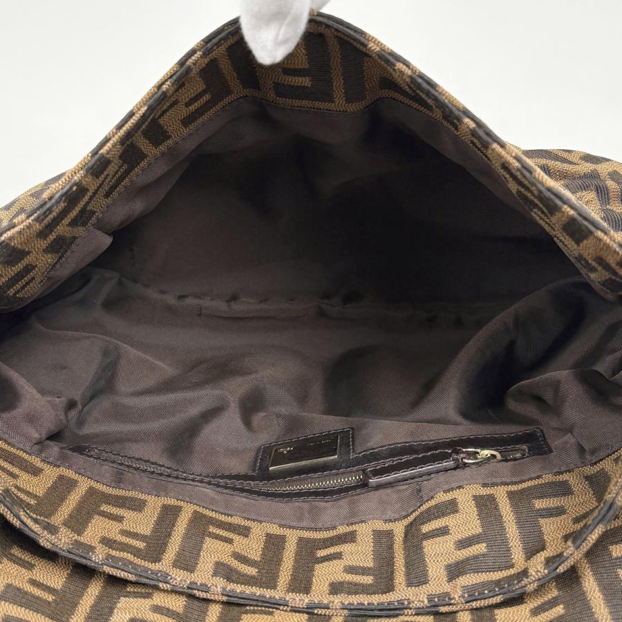 フェンディ FENDI ズッカ柄 ショルダーバッグ ハンドバッグ キャンバス ブラウン 8BR436 中古_7