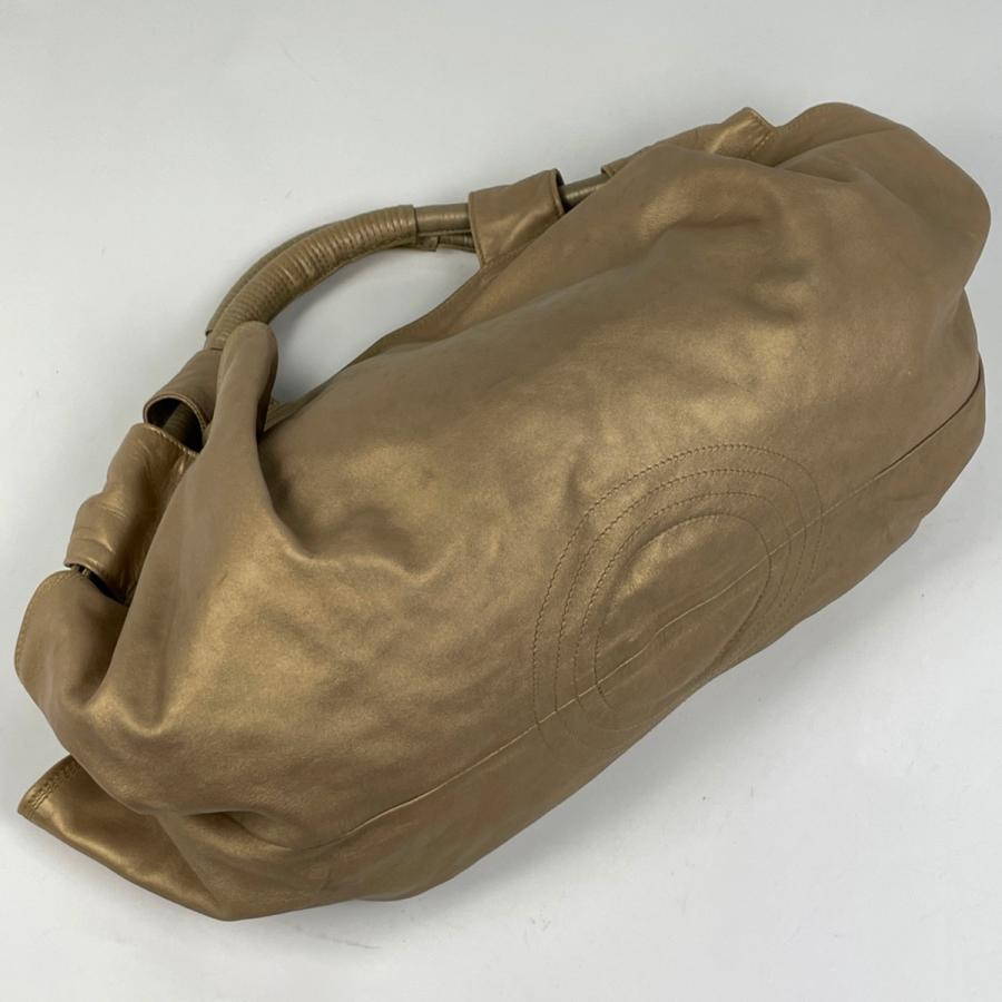 LOEWE ゴールド　アナグラム ナッパアイレ　ハンドバック ナッパレザー LOEWE（ロエベ） ナッパアイレ アナグラム ハンドバッグ レザー