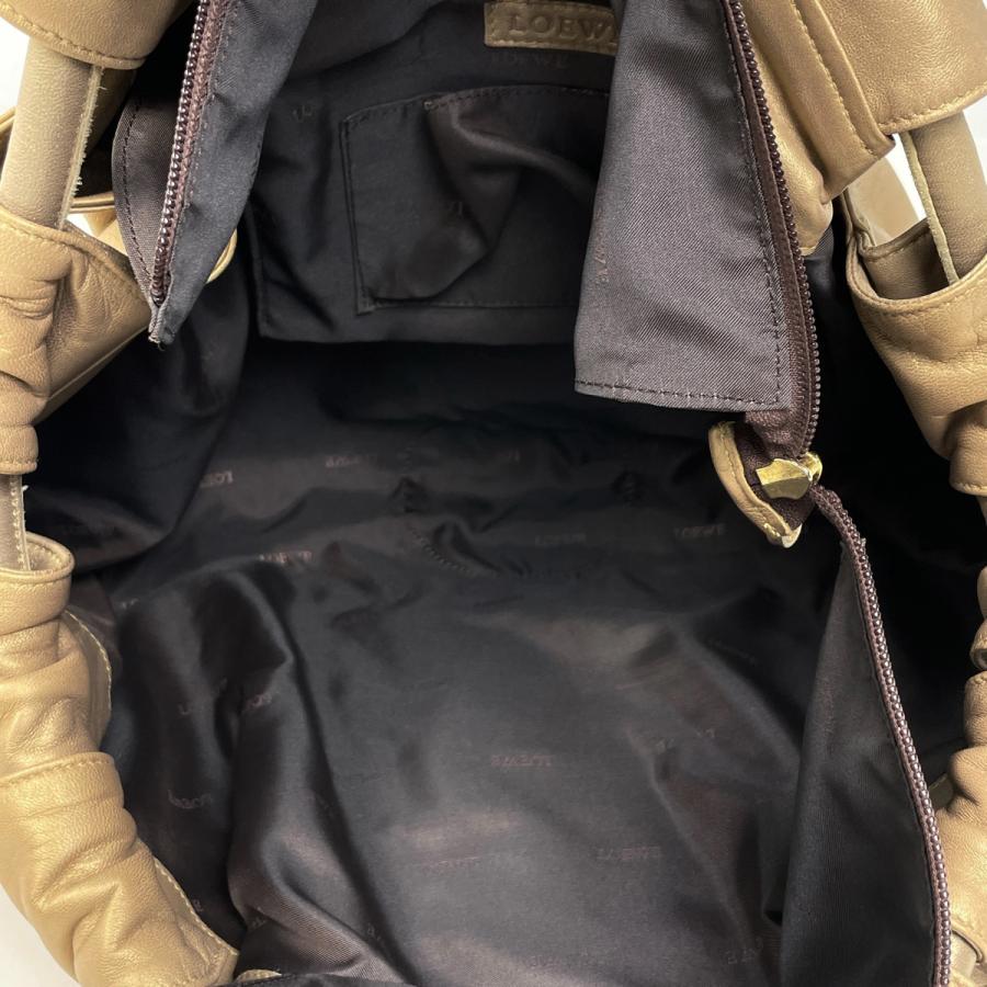 LOEWE ゴールド　アナグラム ナッパアイレ　ハンドバック ナッパレザー LOEWE（ロエベ） ナッパアイレ アナグラム ハンドバッグ レザー