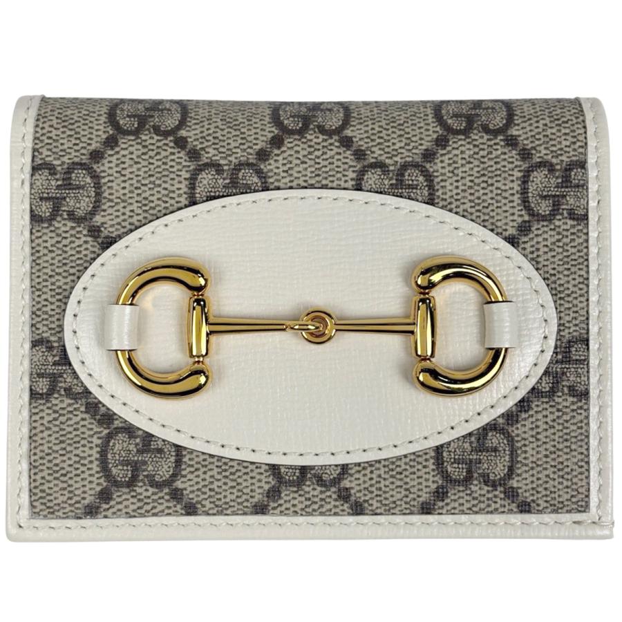 グッチ カードケース ウォレット ホースビット 1955 二つ折り財布 GGスプリームキャンバス 621887 レディース GUCCI  中古 GUCCI（グッチ） カードケース ウォレット ホースビット 1955 二つ折り