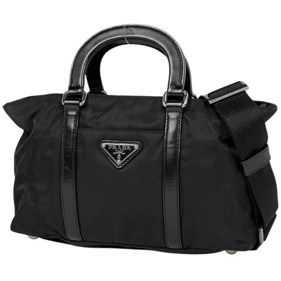 PRADA（プラダ） ロゴプレート ハンドバッグ 2WAY ショルダーバッグ