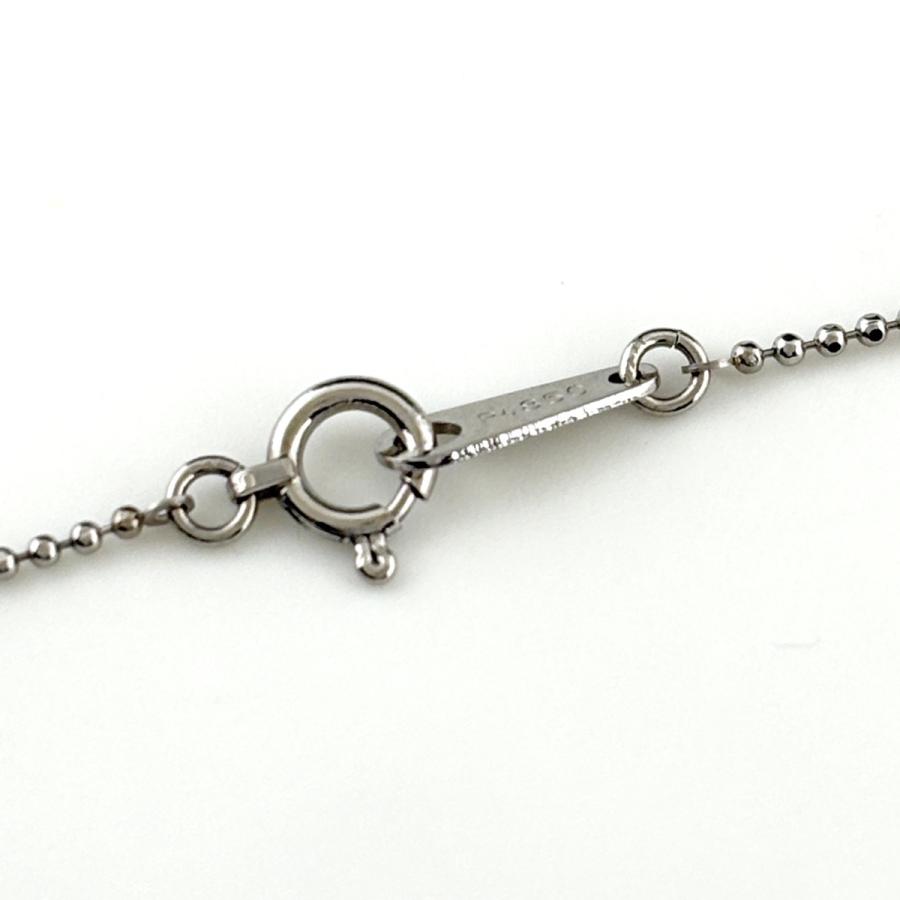 フラワーモチーフ デザインネックレス プラチナ ペンダント メレダイヤ 花 ネックレス Pt900 Pt850 ダイヤモンド レディース 中古