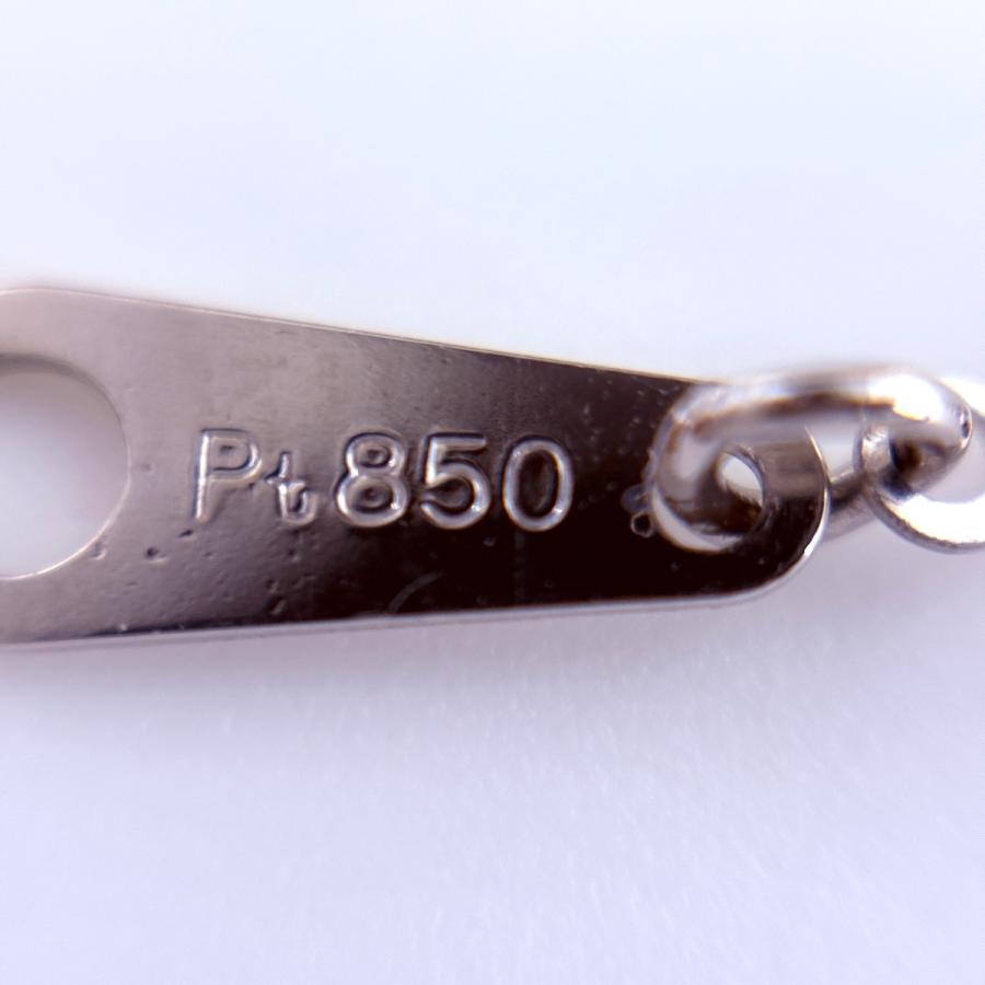 フラワーモチーフ デザインネックレス プラチナ ペンダント メレダイヤ 花 ネックレス Pt900 Pt850 ダイヤモンド レディース 中古