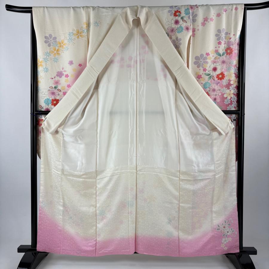 美品 振袖 身丈161cm 裄丈66cm M 袷 徳永憲峯 落款あり 辻が花 梅 金