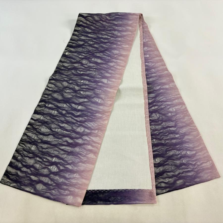 名古屋帯 幾何学模様 紫系 開き名古屋帯 名品 夏帯 幾何学模様 紫 正絹 中古 : リユースセレクト