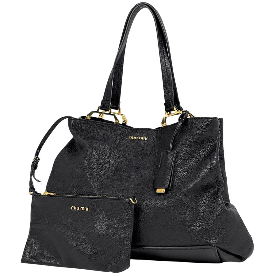 ミュウ Miu マドラス トートバッグ ロゴ ショルダーバッグ
