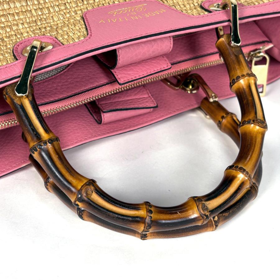 GUCCI（グッチ） バンブー ショッパー ミディアム ハンドバッグ 2WAY 