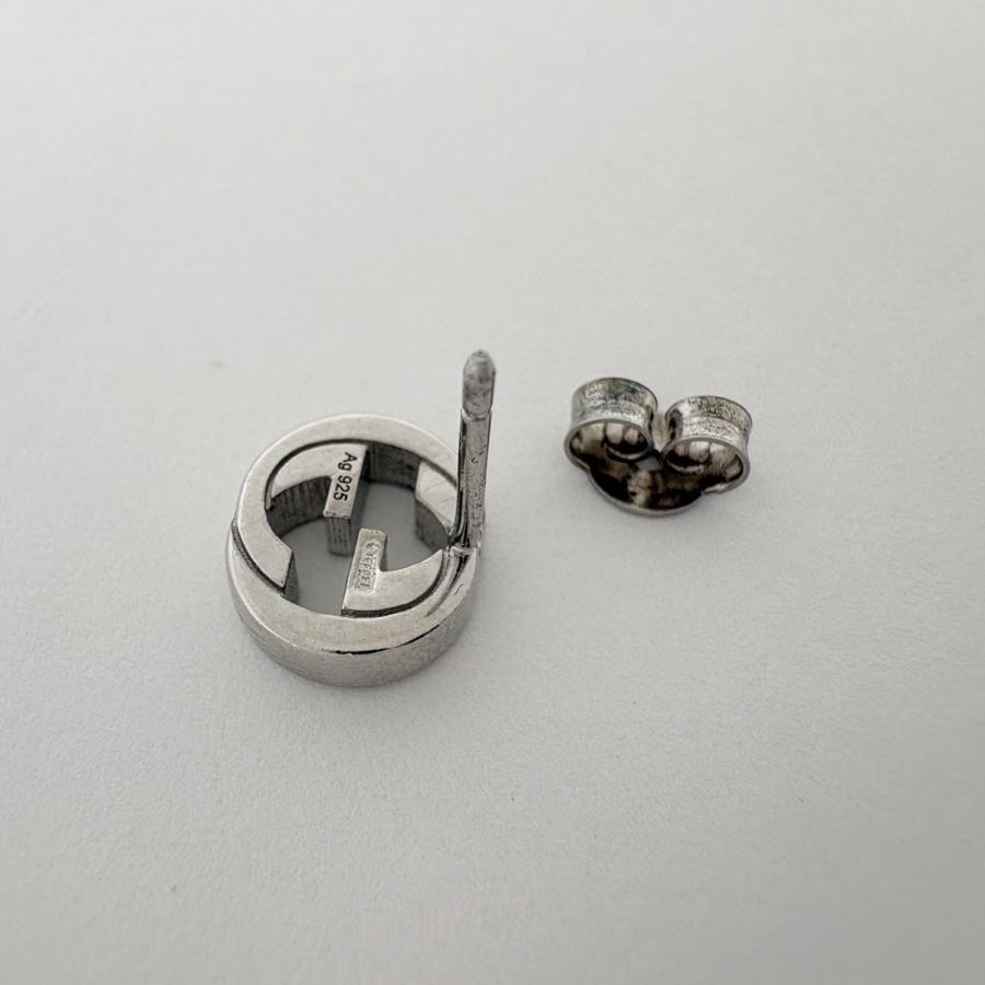 グッチ インターロッキングG ピアス シルバー925 レディース 【中古 