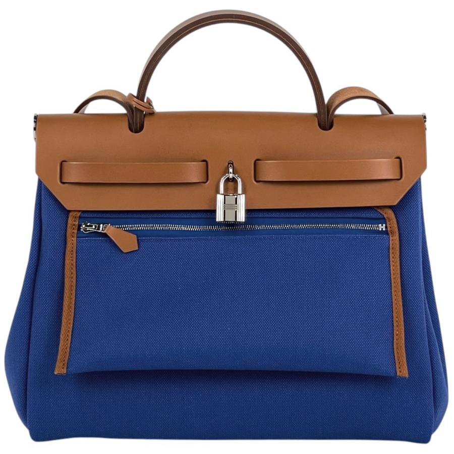 HERMES エルメス エールバッグジップ PM 2way ハンドバッグ ショルダーバッグ T刻印 ブルー ブラウン レディース 古着 中古 USED HERMES（エルメス） エールバッグ ジップPM 2WAY ショルダーバッグ