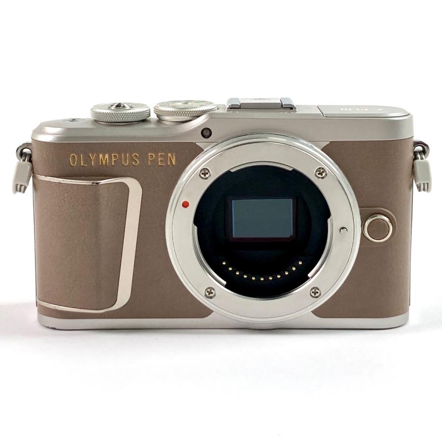 【美品】OLYMPUS ミラーレスカメラ 14-42mm シルバー/ブラウン OLYMPUS PEN E-P7 14-42mm EZ レンズキット ミラーレス一眼カメラ