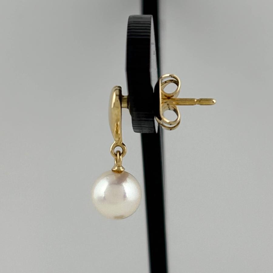MIKIMOTO（ミキモト） パール ピアス YG イエローゴールド 真珠 ハート