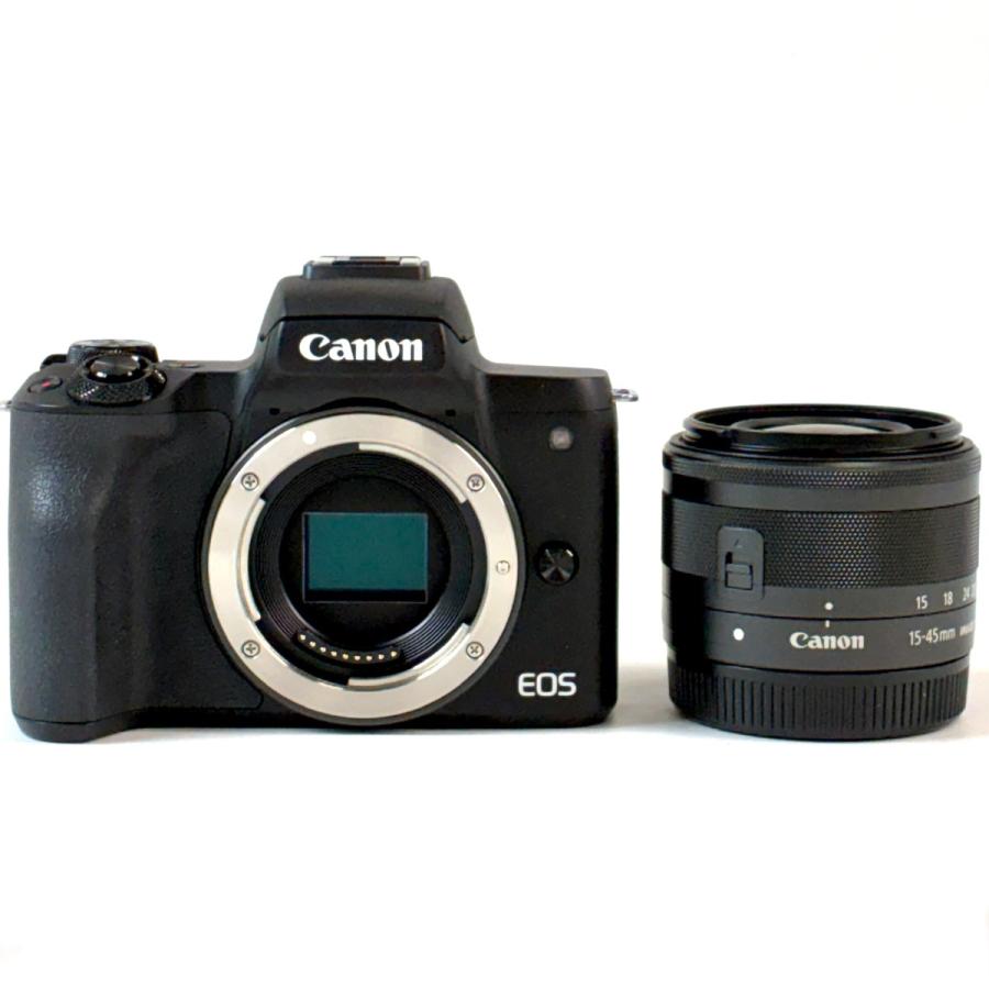 【中古】Canon キヤノン EOS Kiss M EF-M 15-45 IS STM レンズキット ブラック キヤノン Canon EOS Kiss M EF-M 15-45 IS STM レンズキット ブラック