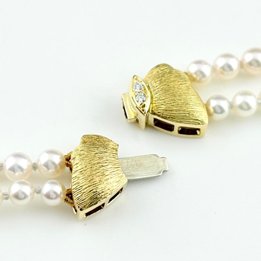 MIKIMOTO（ミキモト） リボンモチーフ ネックレス YG イエローゴールド