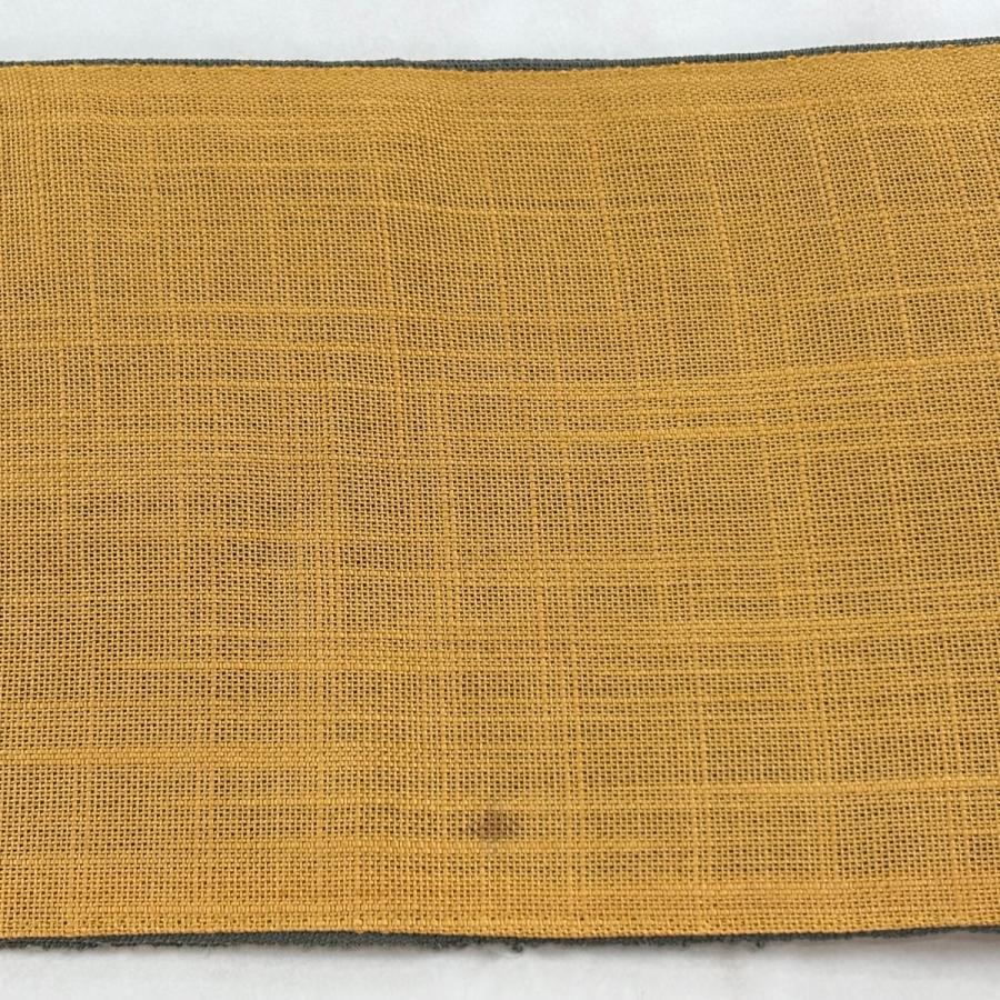 半幅帯 優品 夏帯 落款有 コシノジュンコ オレンジ 麻 中古 : リユース