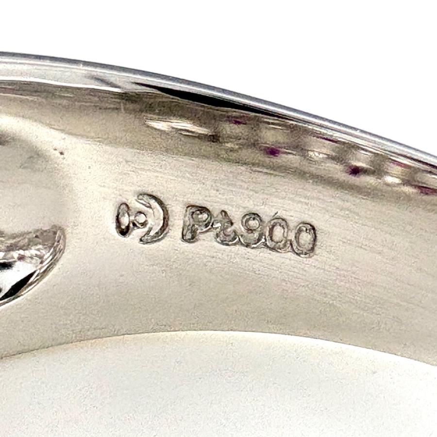 タサキ TASAKI ルビー デザインリング プラチナ 指輪 メレダイヤ