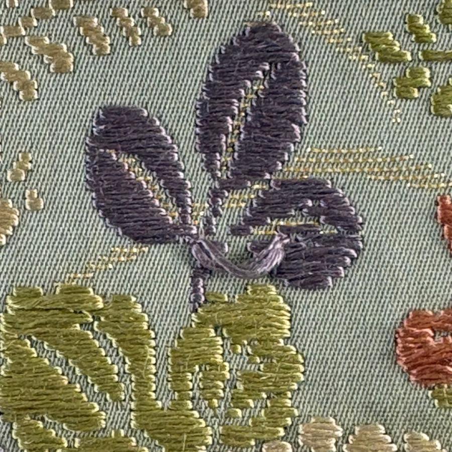 袋帯 秀品 桜 菊 金糸 唐織 ベージュ 六通 正絹 中古 : リユース 