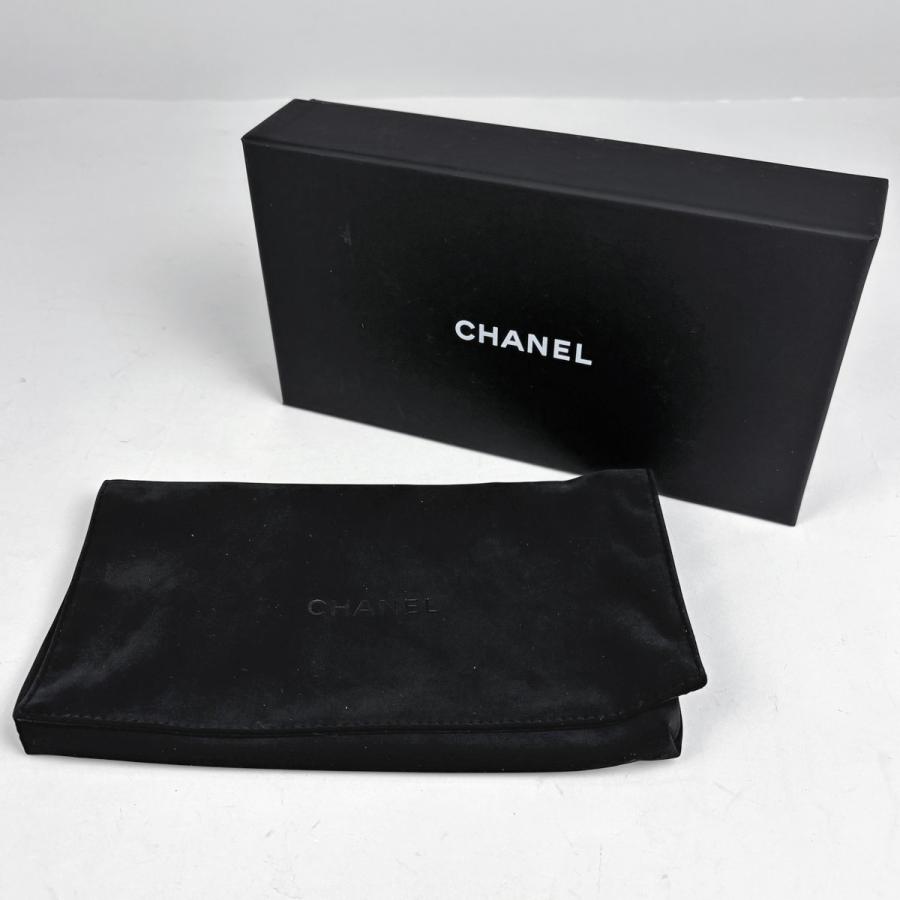 シャネル CHANEL クラシックロングフラップ ウォレット ココマーク 長財布 キャビアスキン ブラック AP0241 レディース 中古の画像