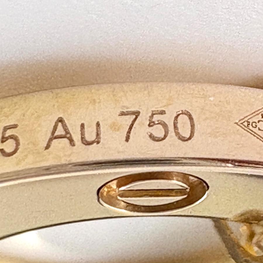 カルティエ CARTIER ラブ サークル ネックレス YG イエローゴールド ペンダント メレダイヤ ネックレス 750 ダイヤモンド レディース 中古_4