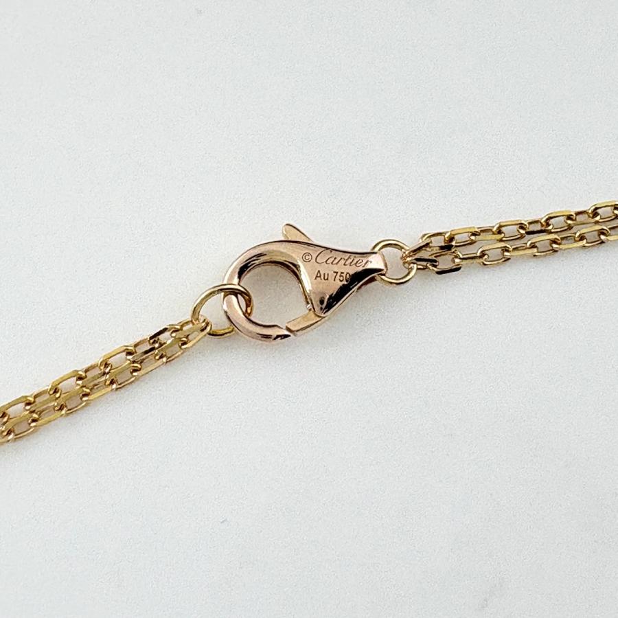 カルティエ CARTIER ラブ サークル ネックレス YG イエローゴールド ペンダント メレダイヤ ネックレス 750 ダイヤモンド レディース 中古_5