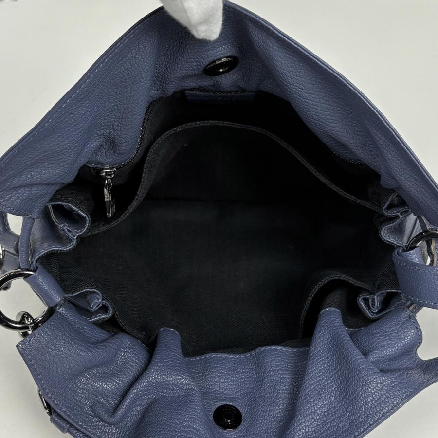 ロエベ LOEWE アナグラム ショルダーバッグ フラメンコ ショルダーバッグ レザー ブルー レディース 中古_7