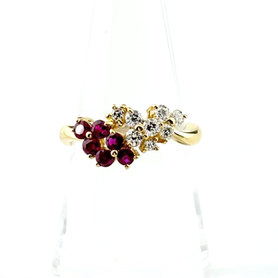 MIKIMOTO（ミキモト） ルビー リング YG イエローゴールド 指輪 リング