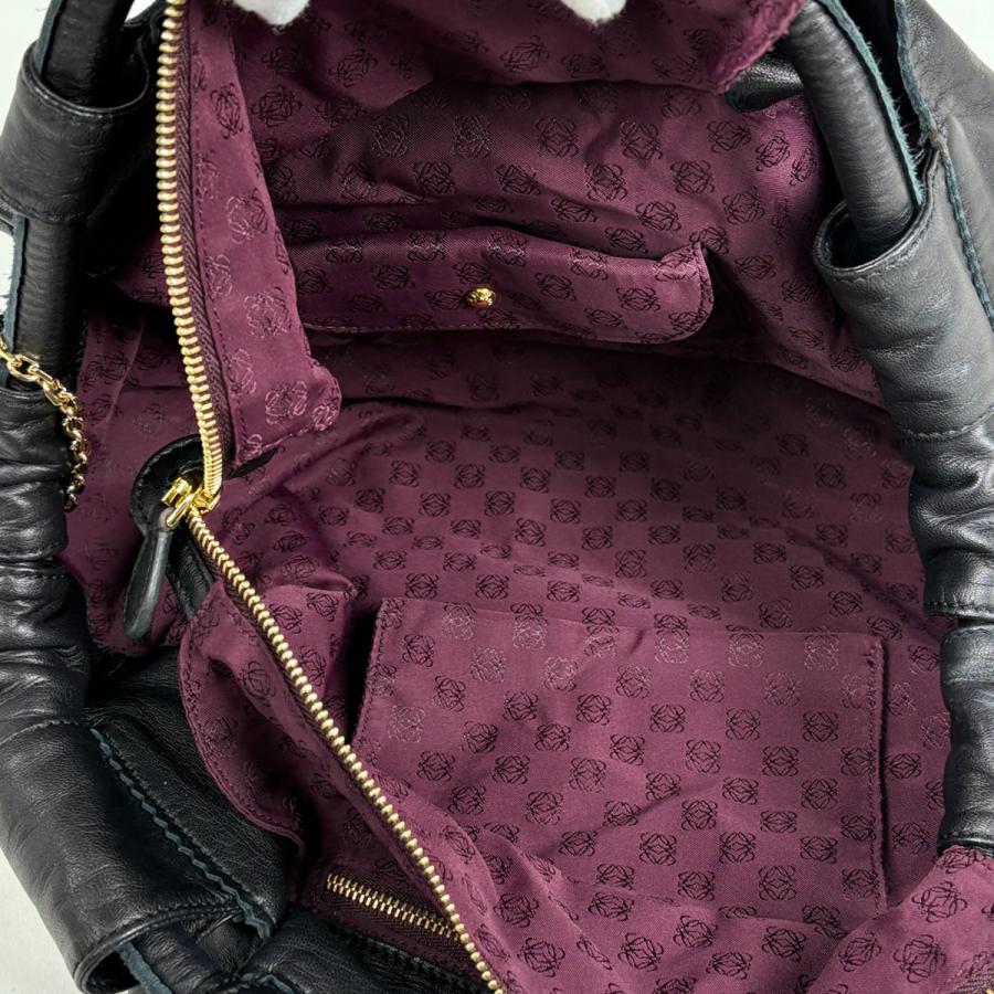 LOEWE（ロエベ） ナッパアイレ 手提げ アナグラム ハンドバッグ レザー
