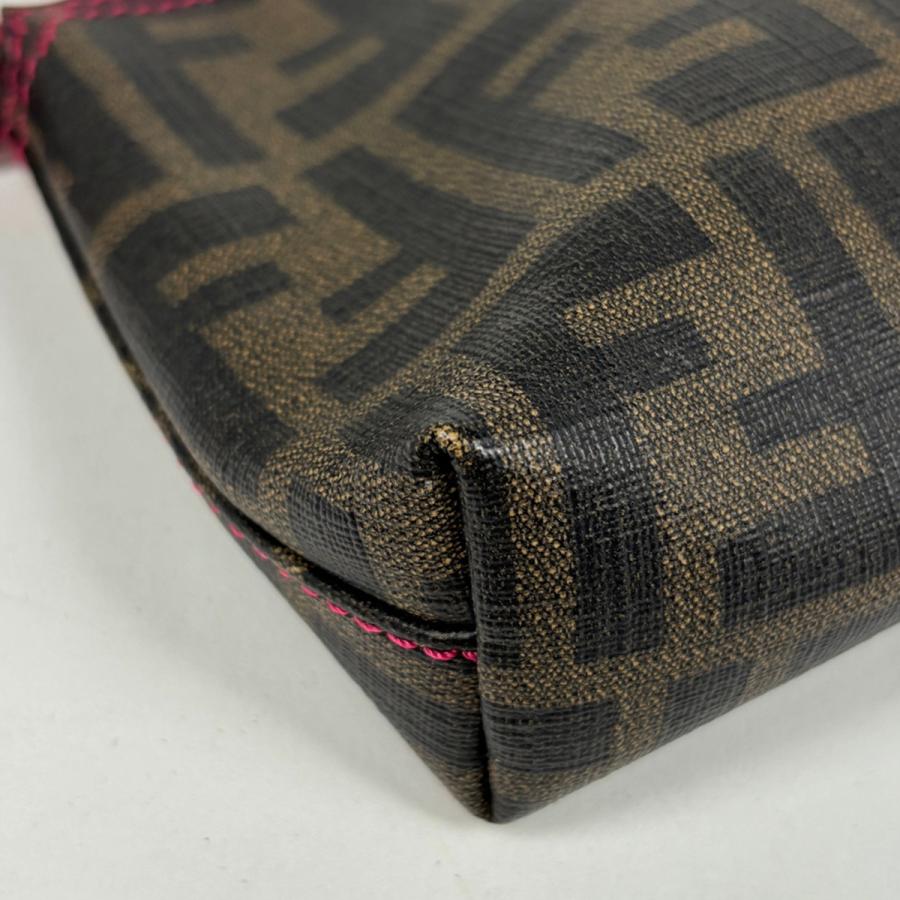 フェンディ FENDI ズッカ柄 ポーチ チェーン ハンドバッグ 