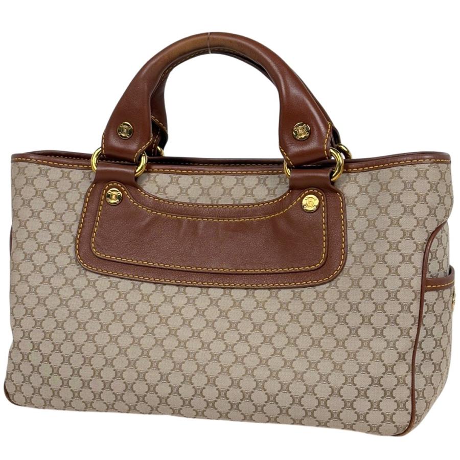 CELINE セリーヌ マカダム柄 ブギーバッグ ハンドバッグ CELINE（セリーヌ） ブギーバッグ マカダム柄 ハンドバッグ キャンバス
