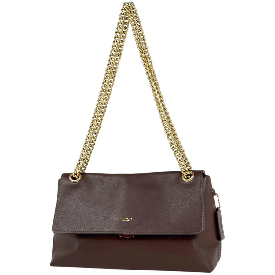 COACH（コーチ） チェルシー チェーン ショルダーバッグ レザー ダーク