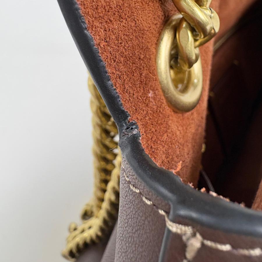 COACH（コーチ） チェルシー チェーン ショルダーバッグ レザー ダーク 